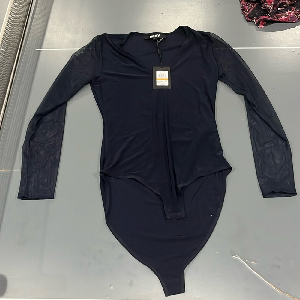 NWT blue dkny bodysuit